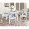 International Concepts 42 in. Solid Wood Round Dual Drop Leaf Dining Table with 4 Chairs in White K08-42DL-C613-4 - alternate 2